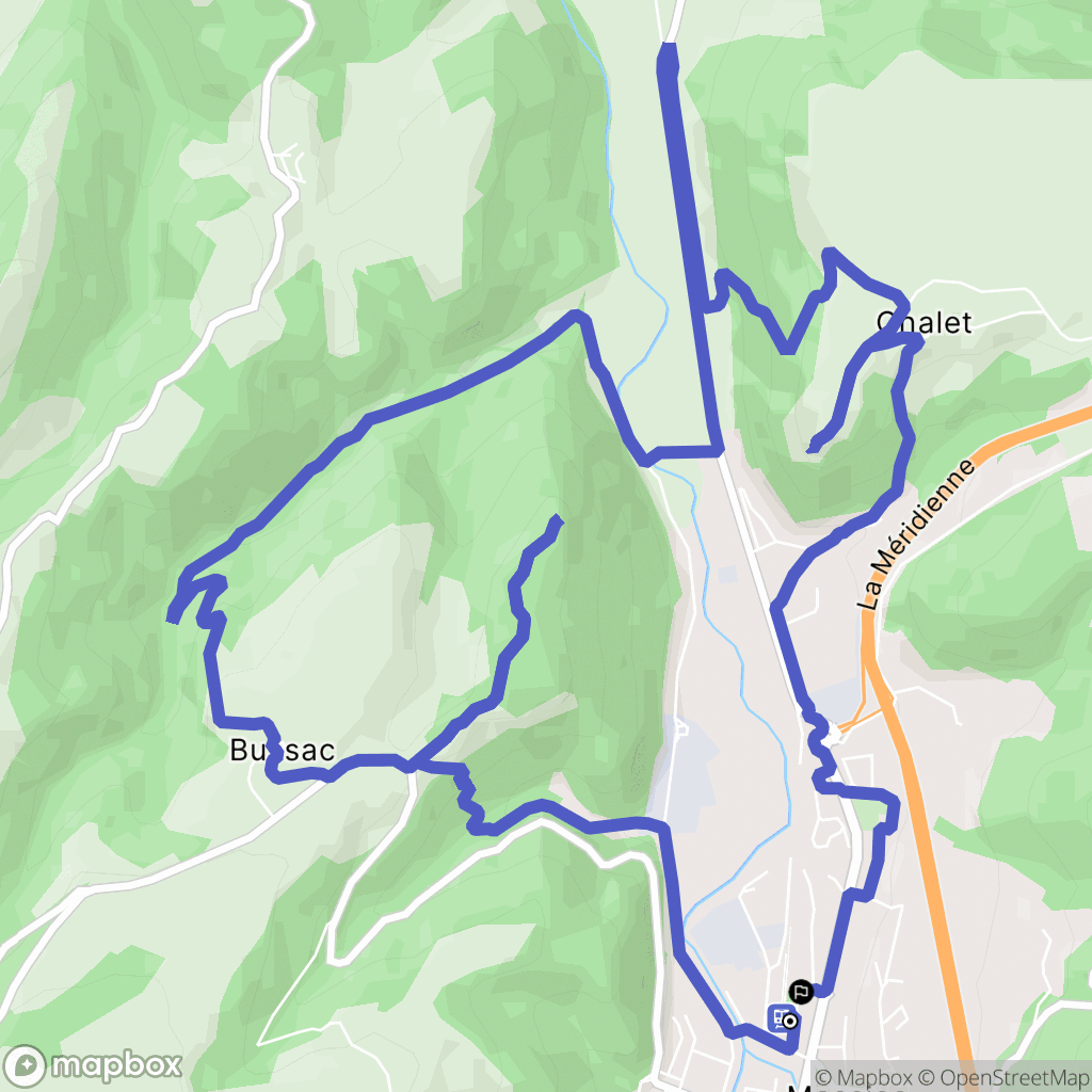 Massiac : carte du parcours de randonnée - France