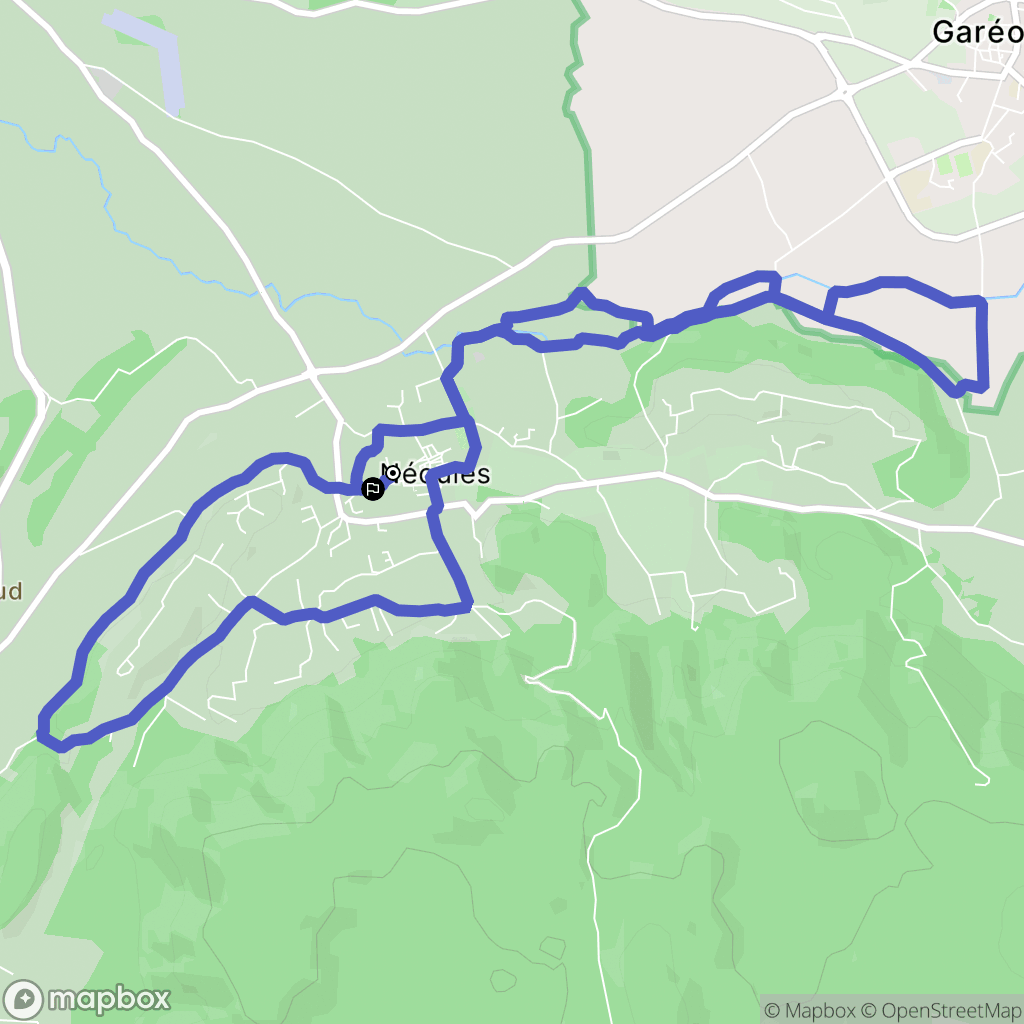 Néoules : carte du parcours de randonnée - France