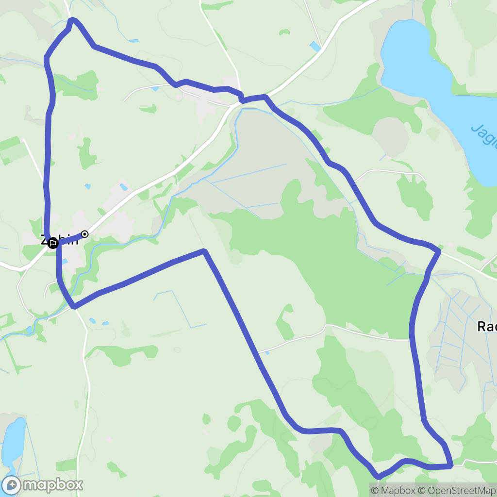Żabin: mapa trasy - Poland