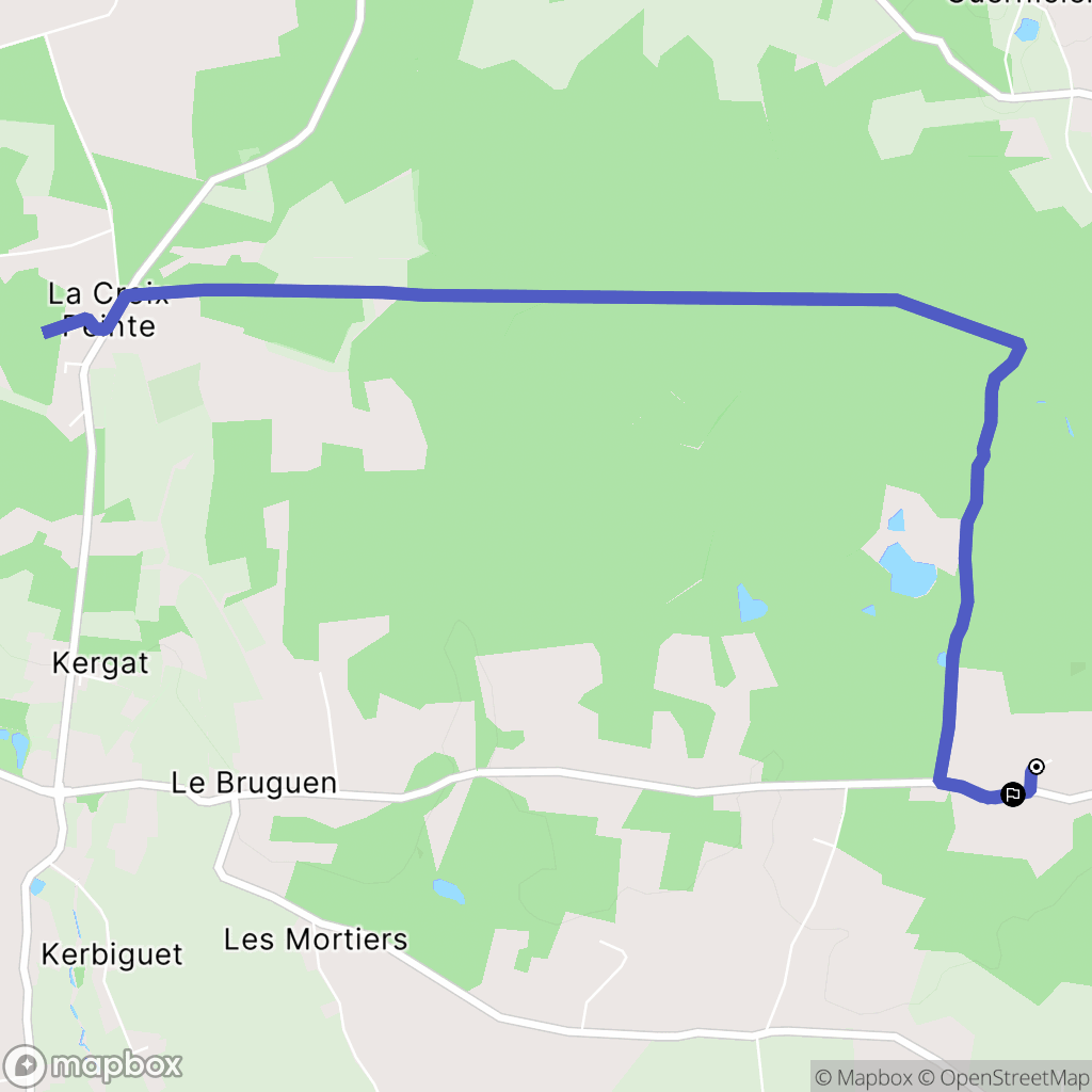Plaudren : carte du parcours de randonnée - France