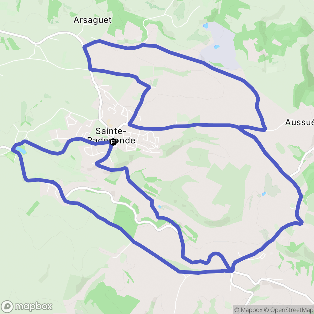 Sainte-Radegonde : carte du parcours de randonnée - France