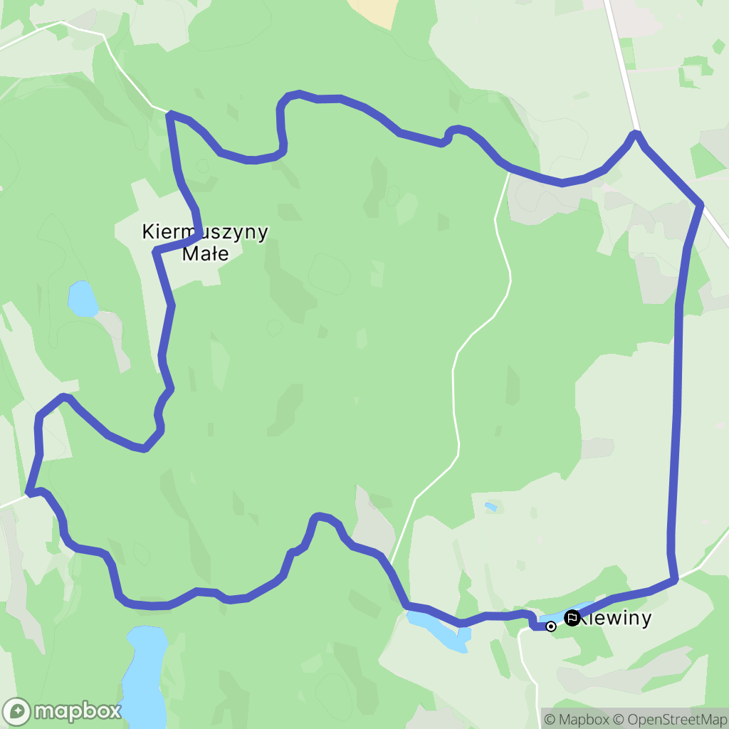 Klewiny: mapa trasy - Poland
