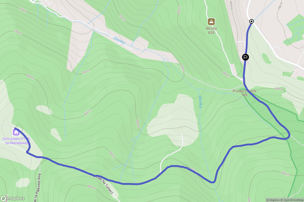 Olszówka: mapa trasy - Poland