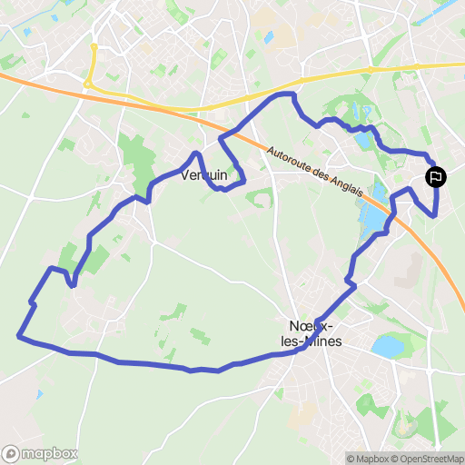 Labourse : carte du parcours de randonnée - France