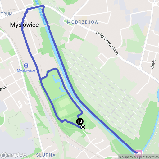 Mysłowice: mapa trasy - Poland