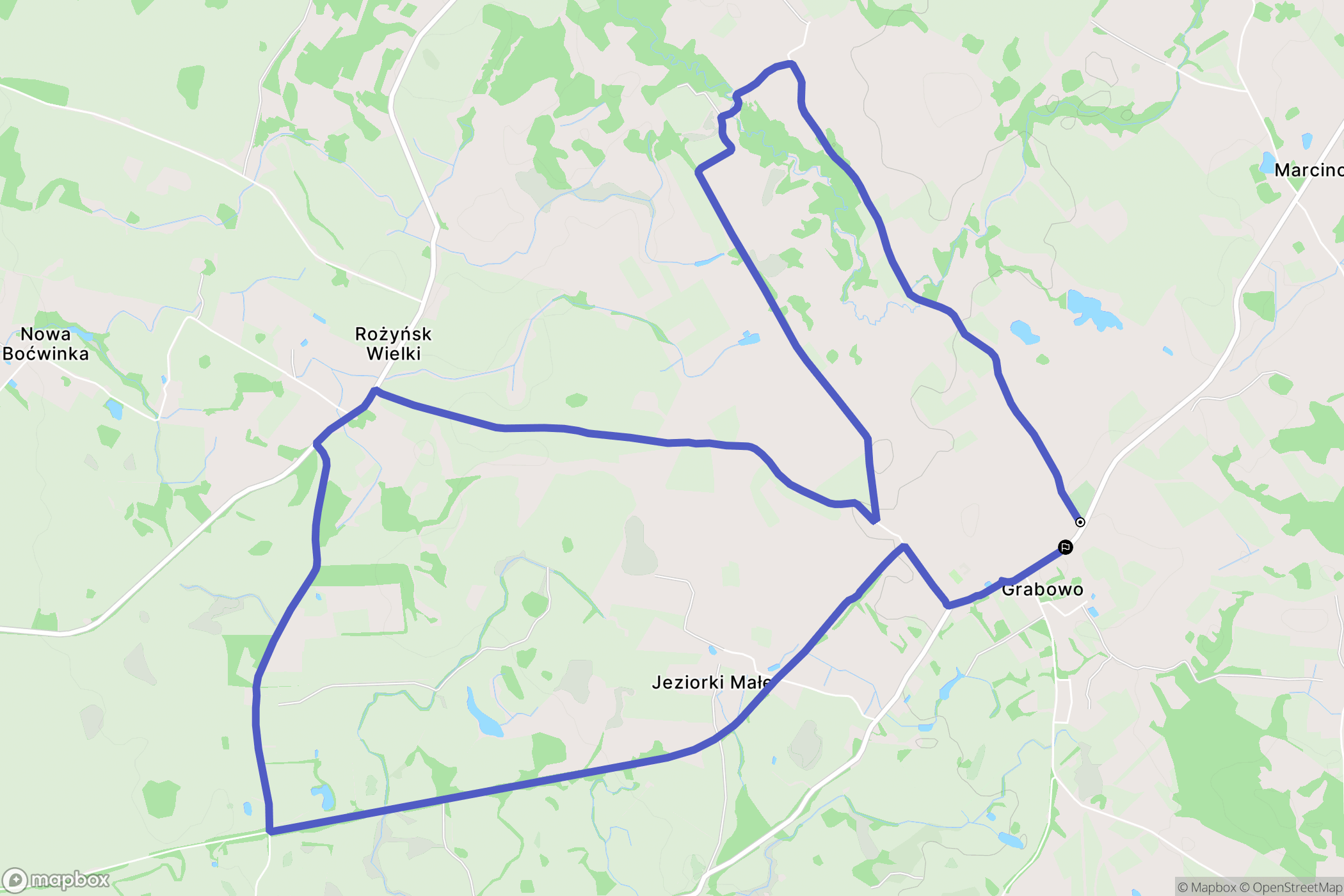 Grabowo: mapa trasy - Poland
