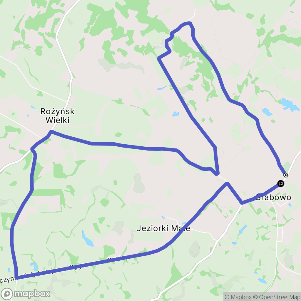Grabowo: mapa trasy - Poland