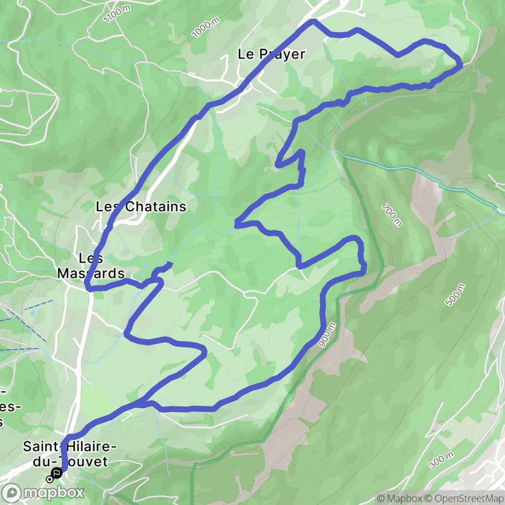 Plateau-des-Petites-Roches : carte du parcours de randonnée - France