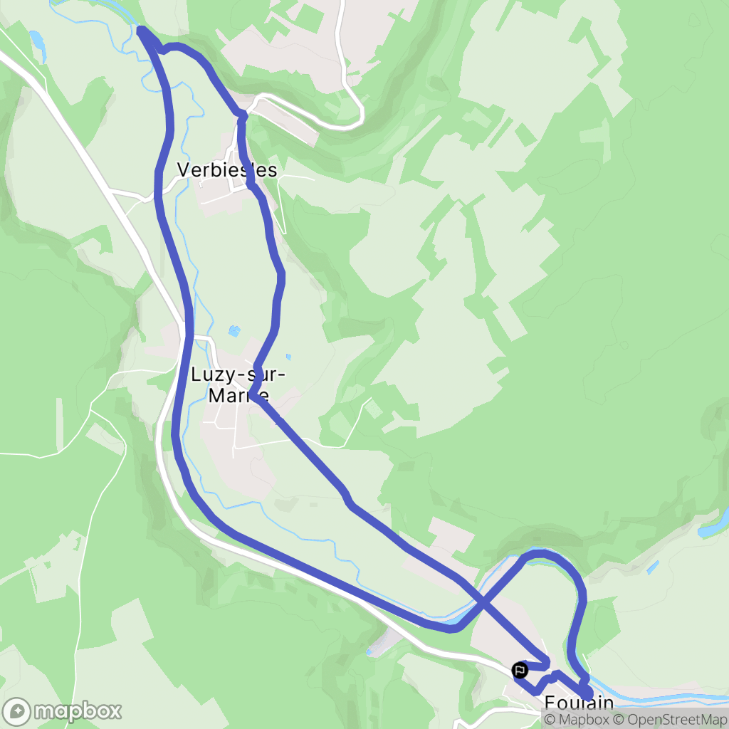 Foulain : carte du parcours de randonnée - France