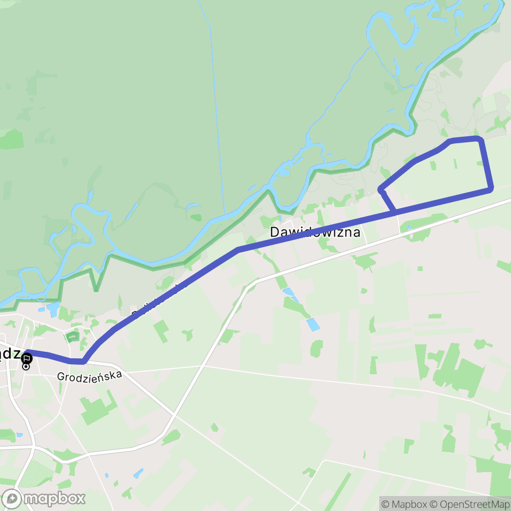 Goniądz: mapa trasy - Poland