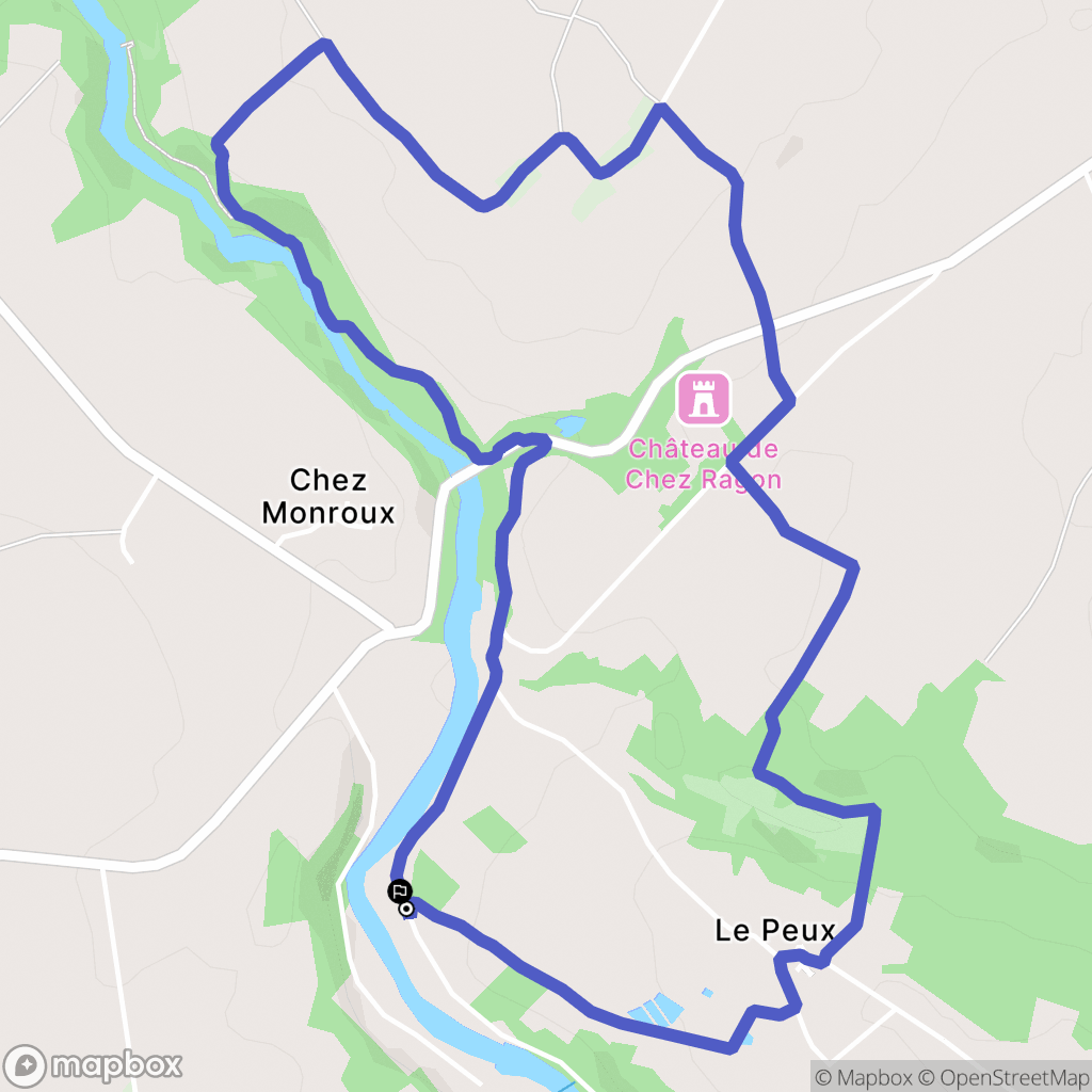 Lathus-Saint-Rémy : carte du parcours de randonnée - France