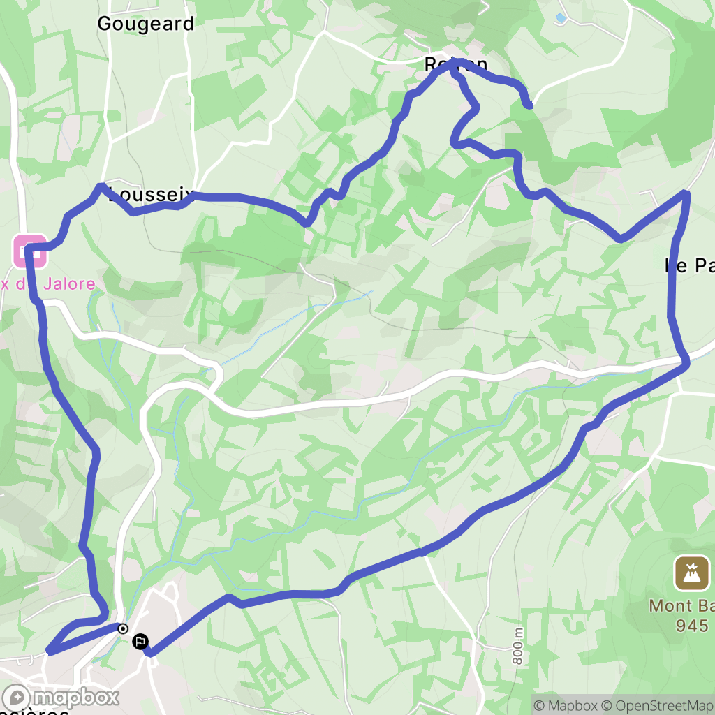 Rosières : carte du parcours de randonnée - France