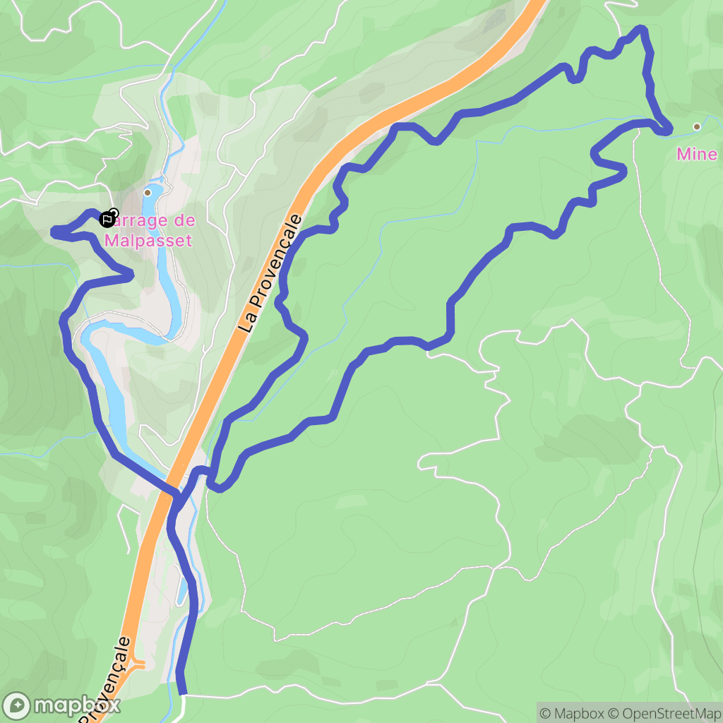 Fréjus : carte du parcours de randonnée - France