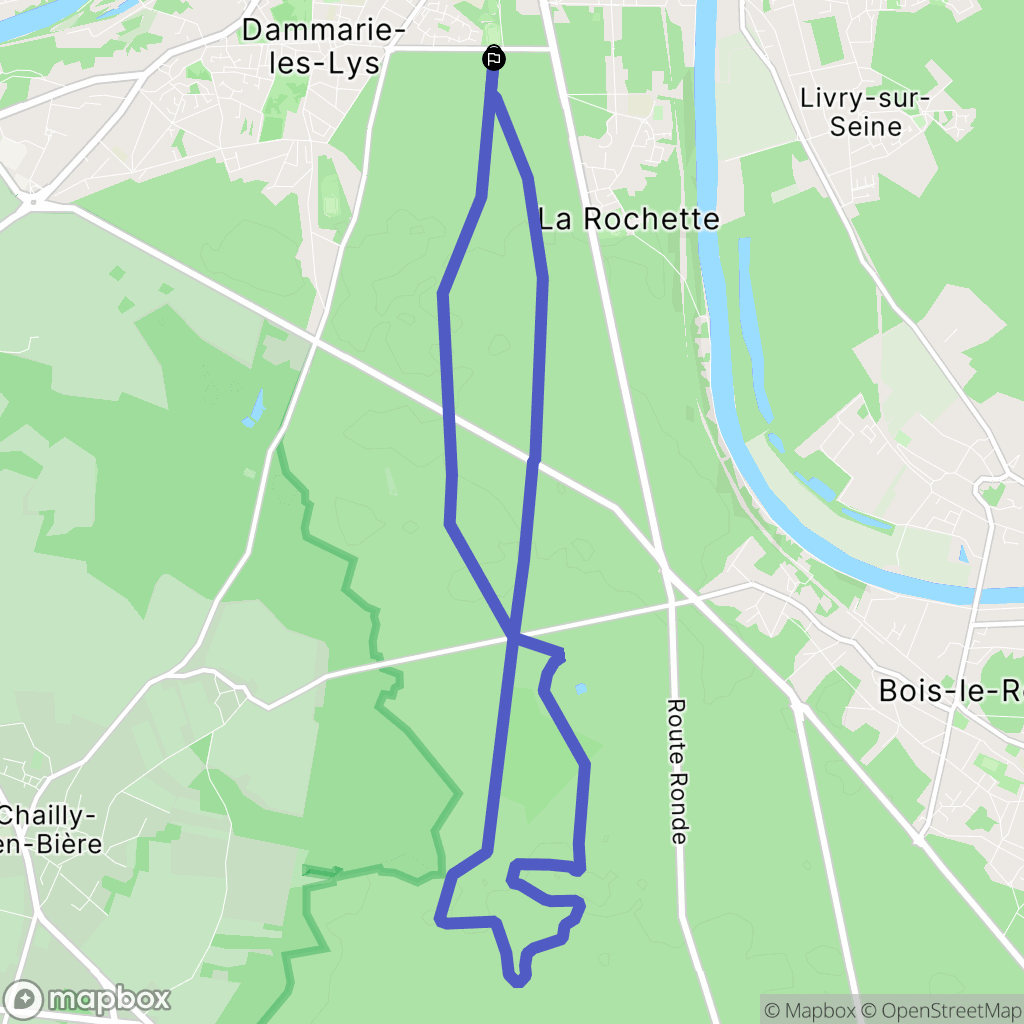 Dammarie-les-Lys : carte du parcours de randonnée - France