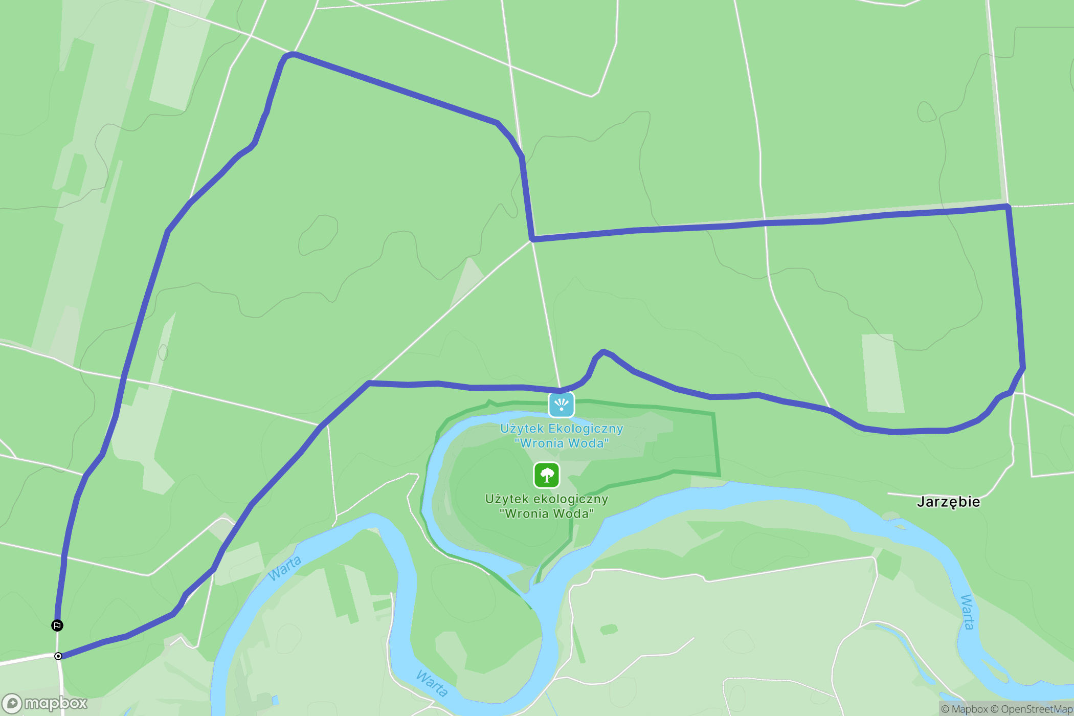 Bukowce: mapa trasy - Poland