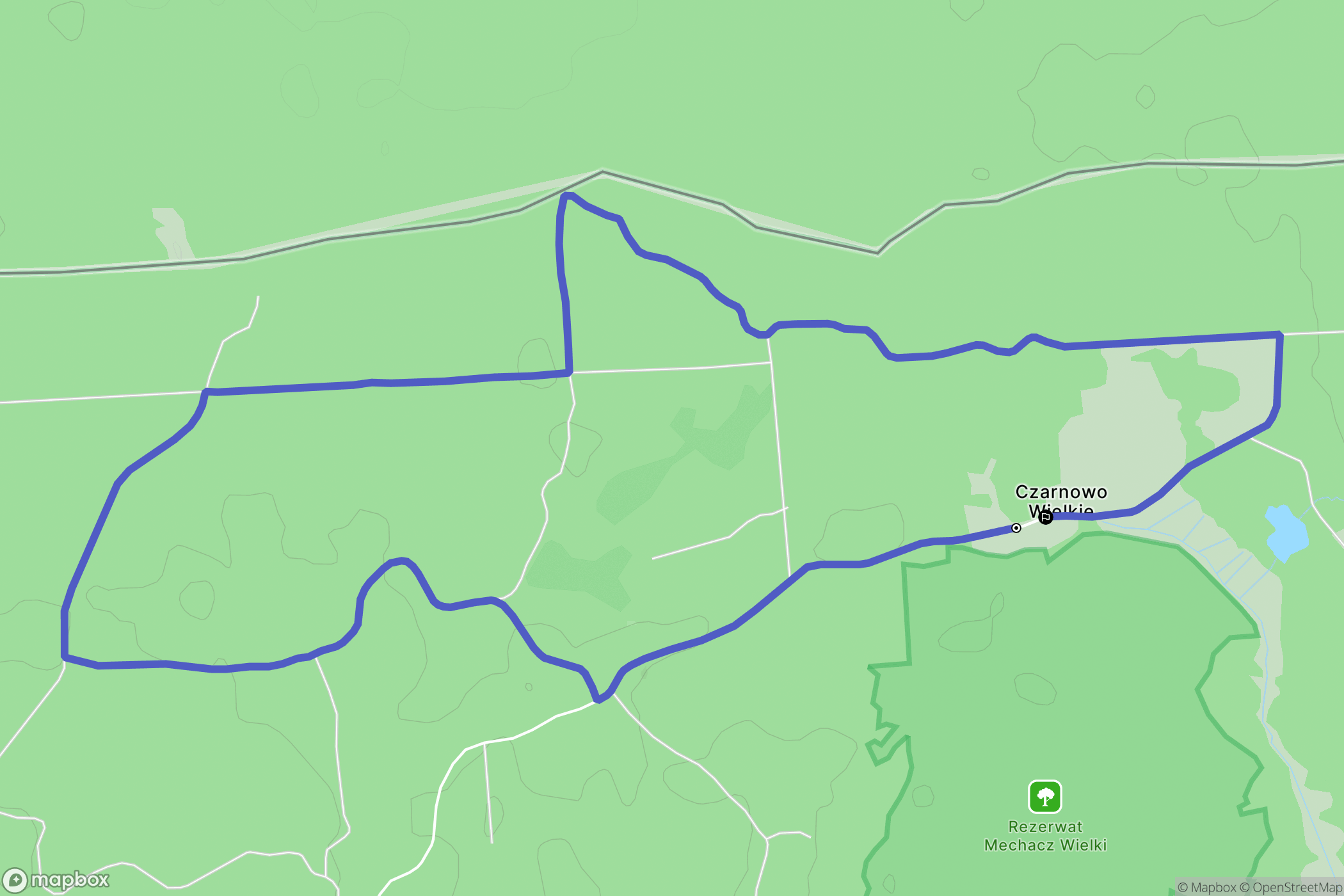 Czarnowo Wielkie: mapa trasy - Poland
