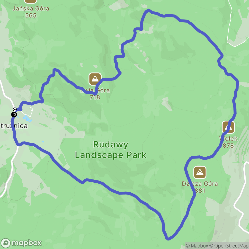 Strużnica: mapa trasy - Poland