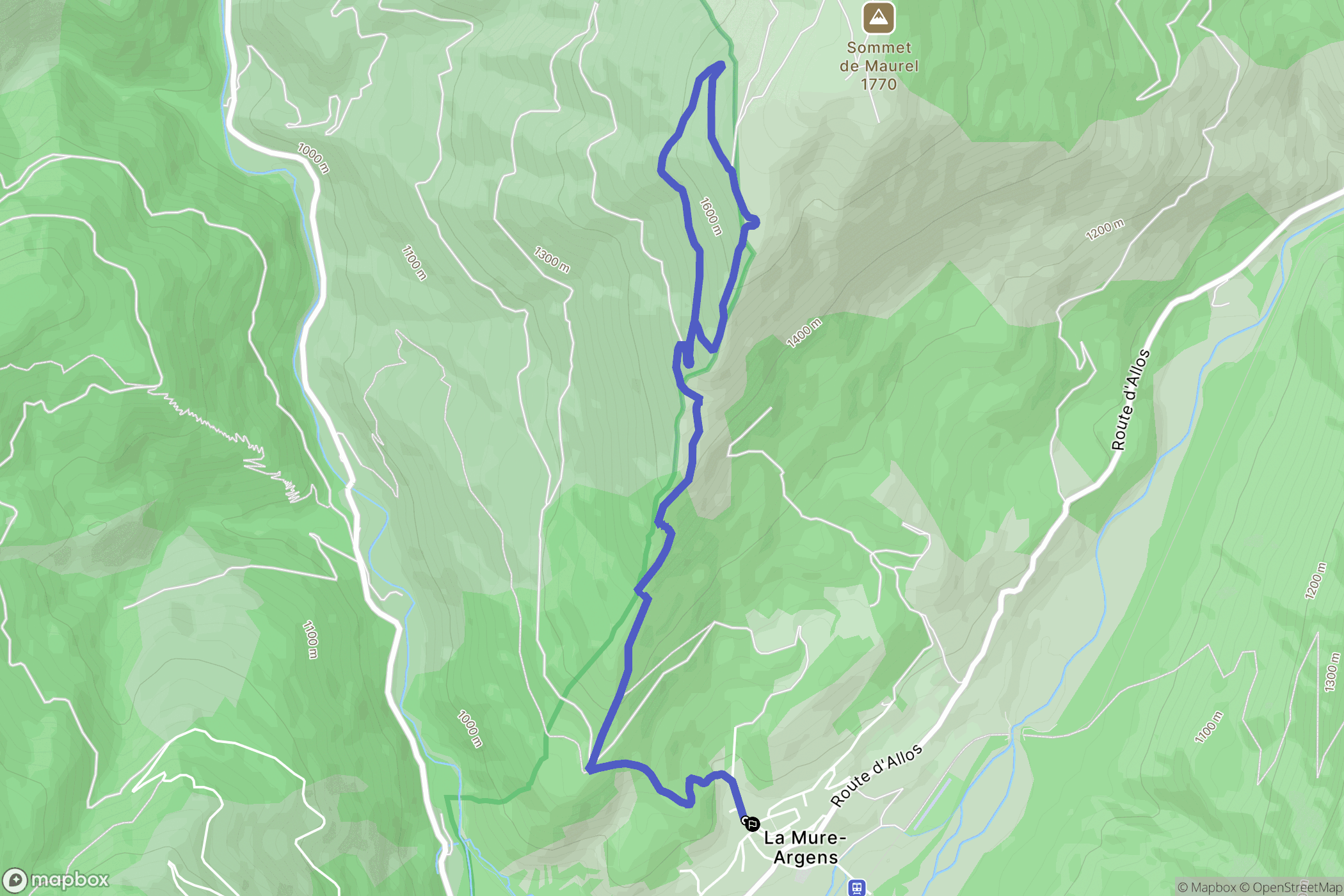 La Mure-Argens : carte du parcours de randonnée - France