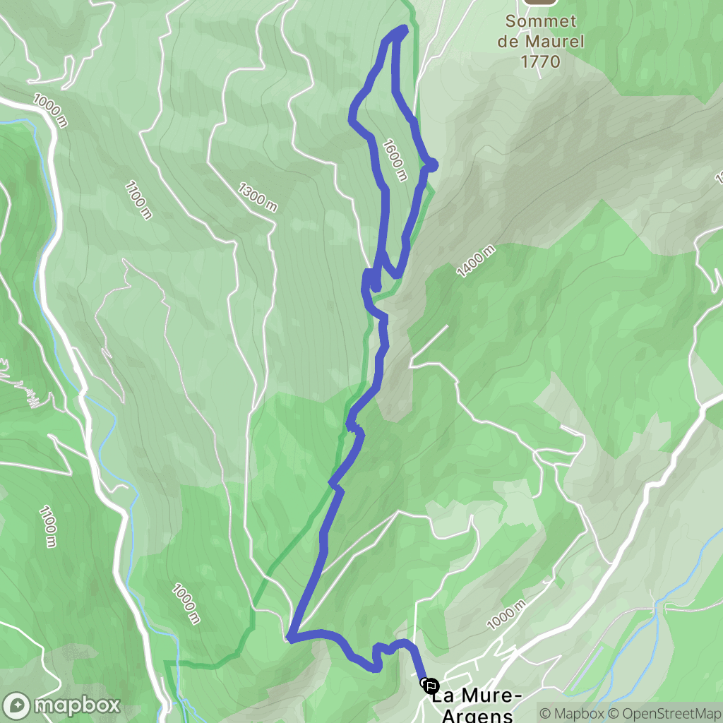 La Mure-Argens : carte du parcours de randonnée - France