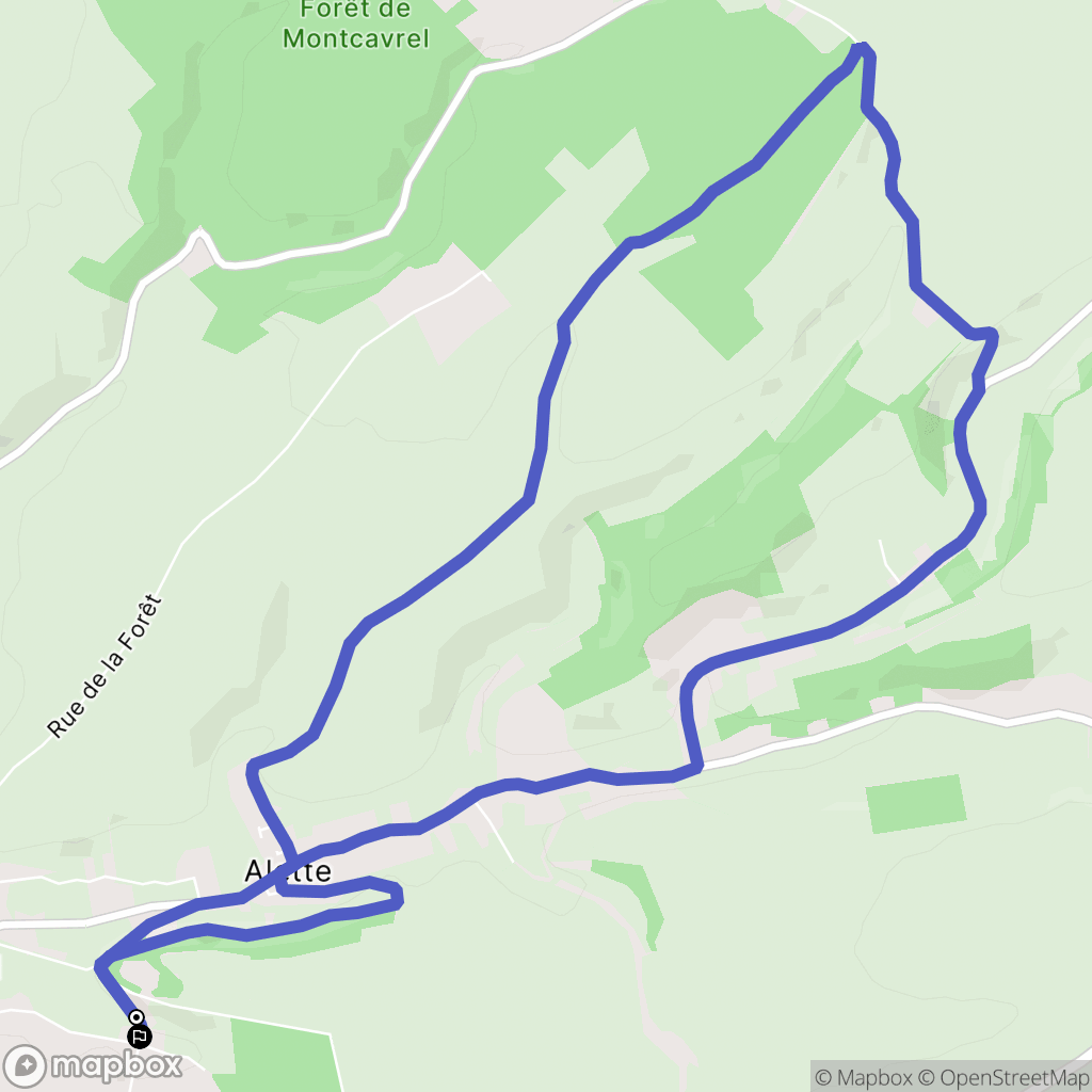 Montcavrel : carte du parcours de randonnée - France