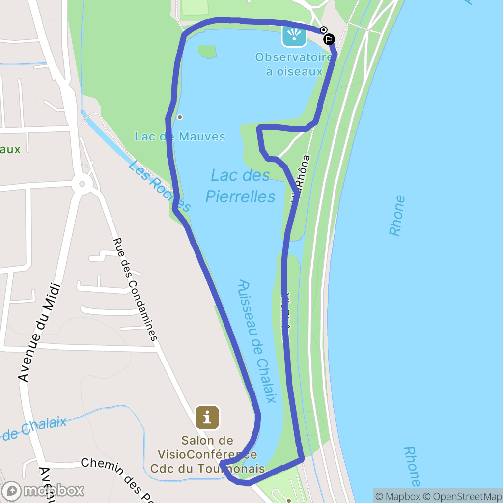 Mauves : carte du parcours de randonnée - France