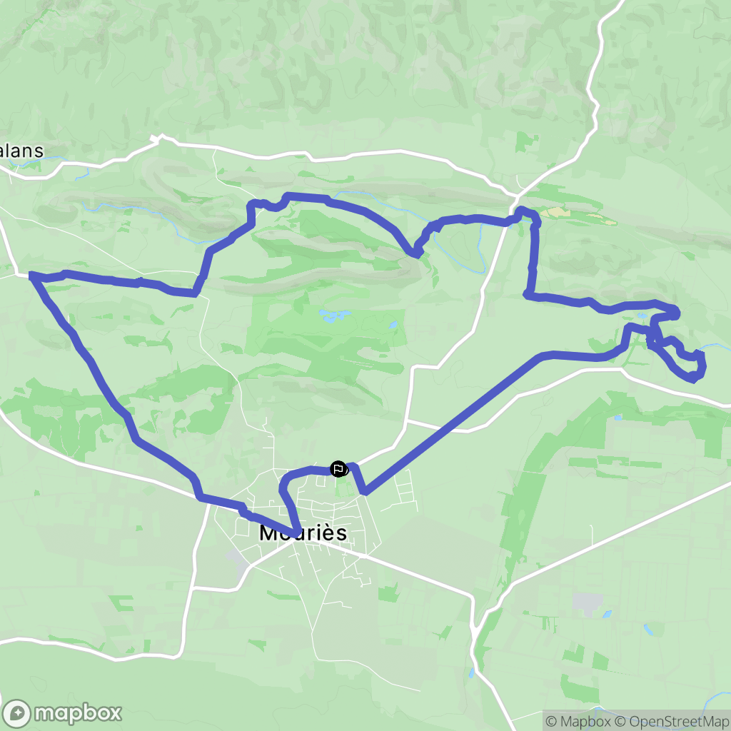 Mouriès : carte du parcours de randonnée - France
