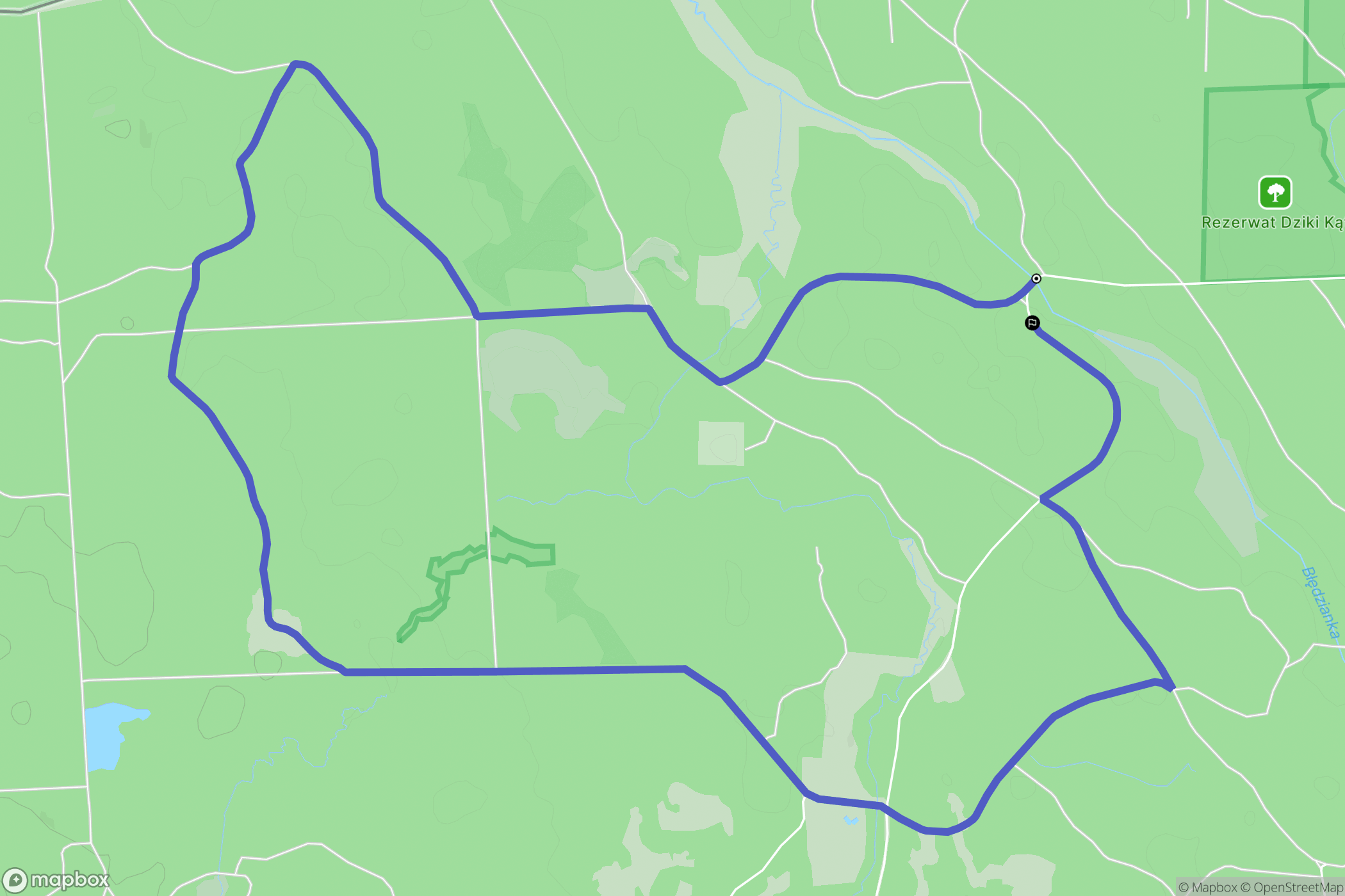 Bludzie Wielkie: mapa trasy - Poland