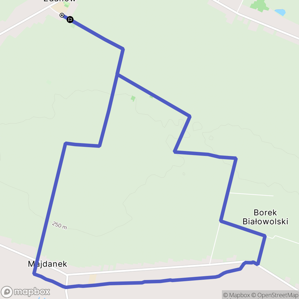 Żdanów: mapa trasy - Poland
