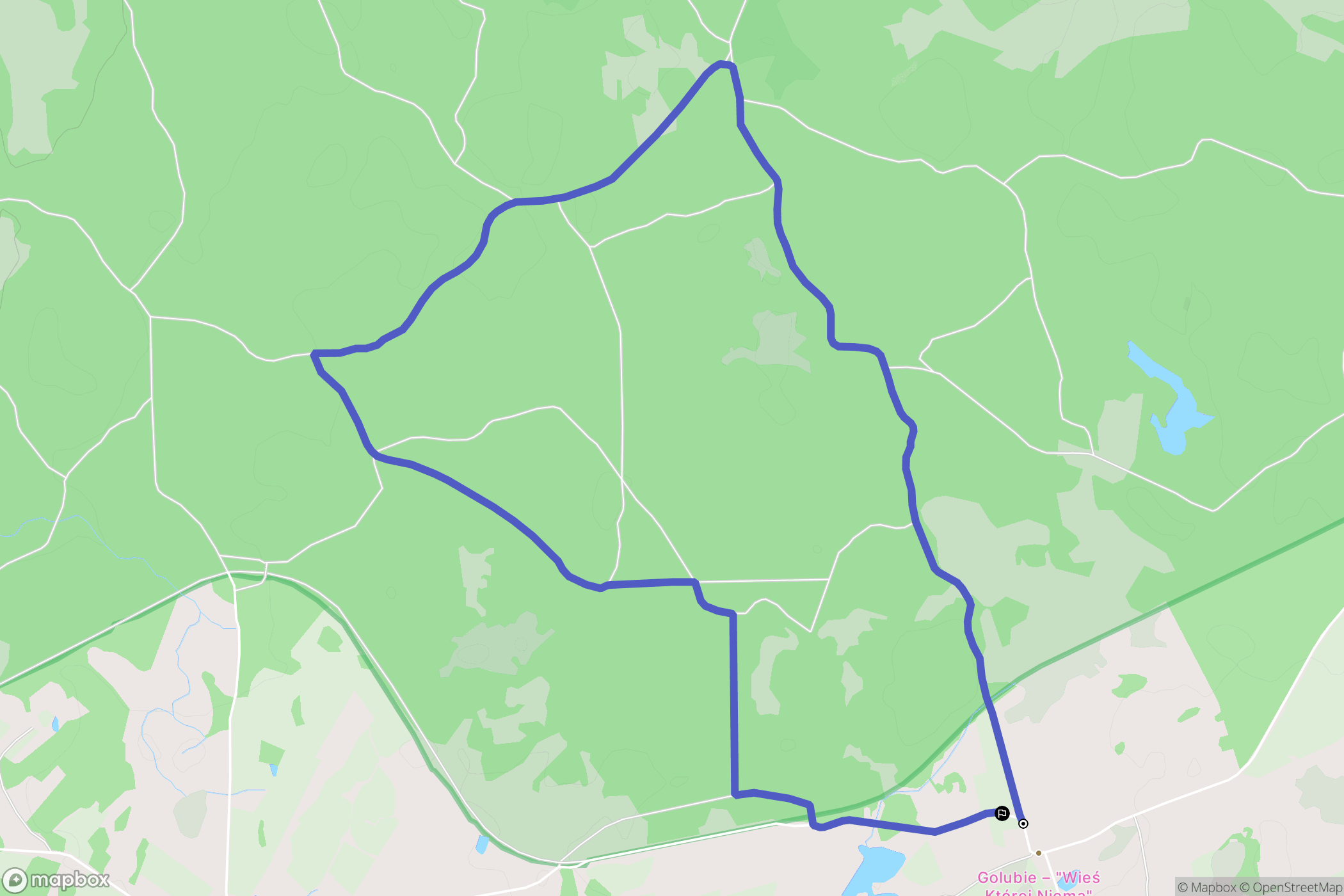 Golubie Małe: mapa trasy - Poland