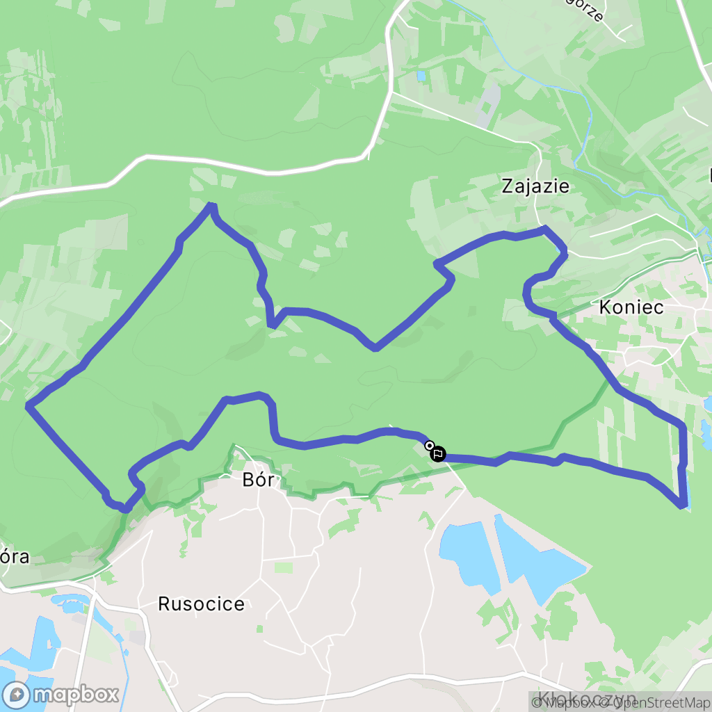 Rusocice: mapa trasy - Poland