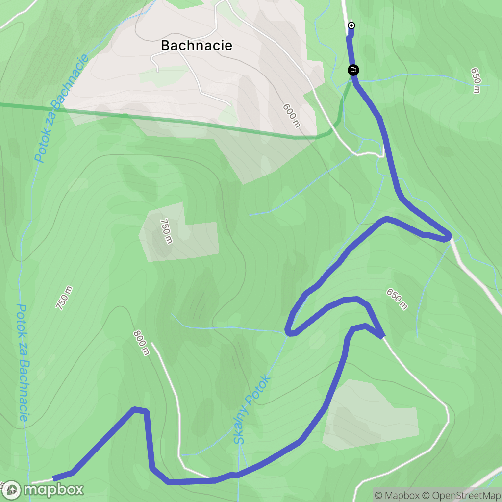 Gaboń: mapa trasy - Poland