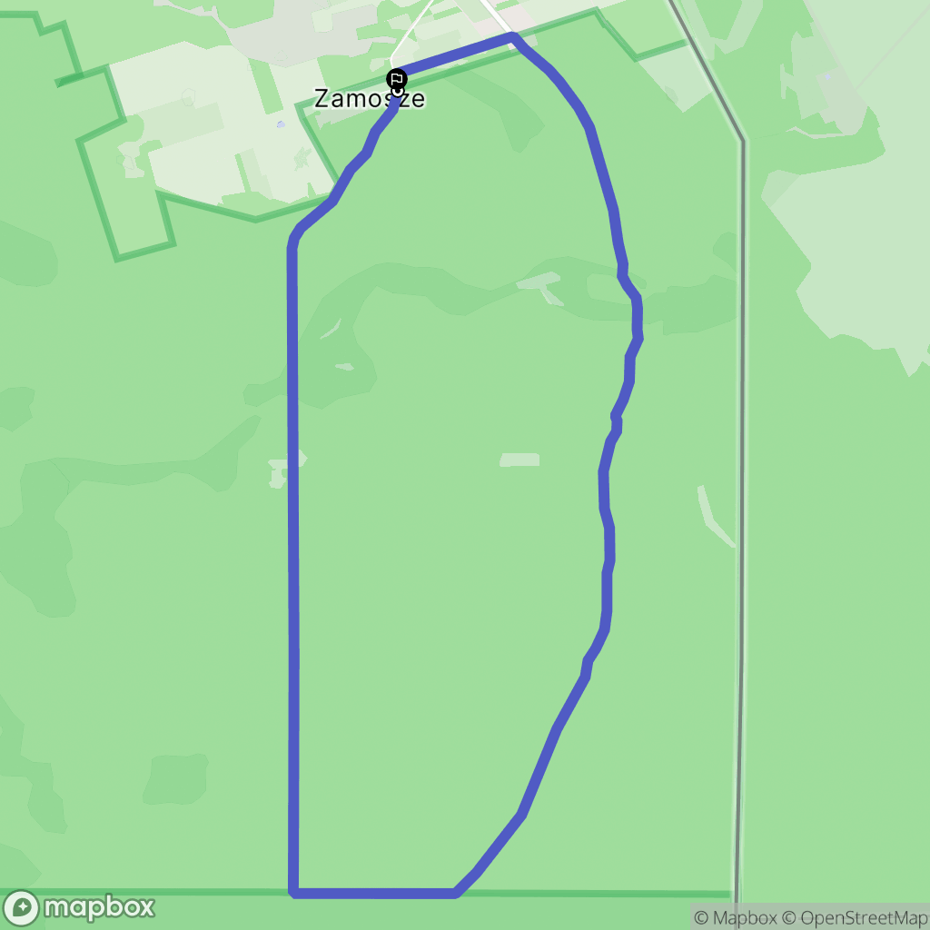 Zamosze: mapa trasy - Poland