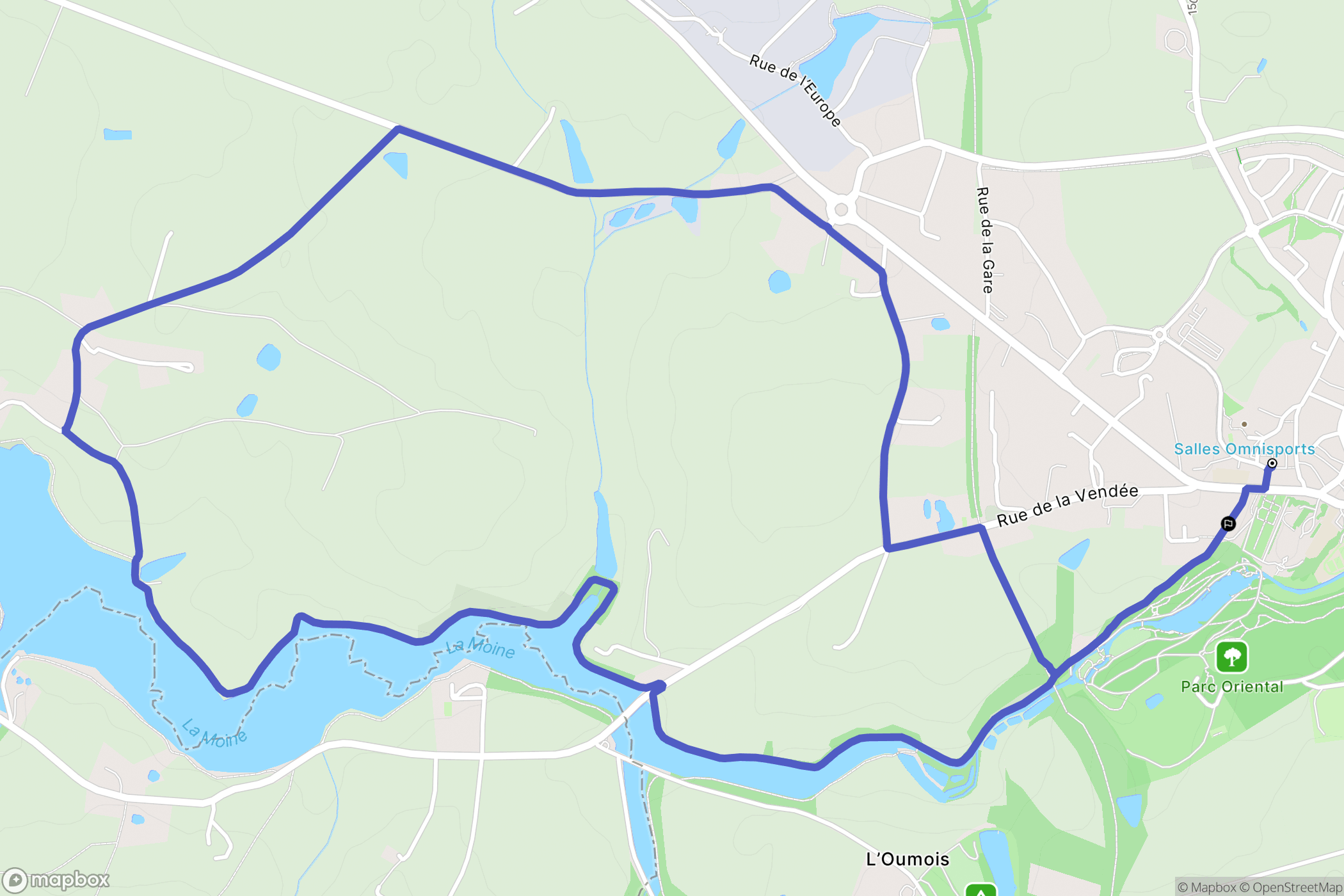 Maulevrier : carte du parcours de randonnée - France