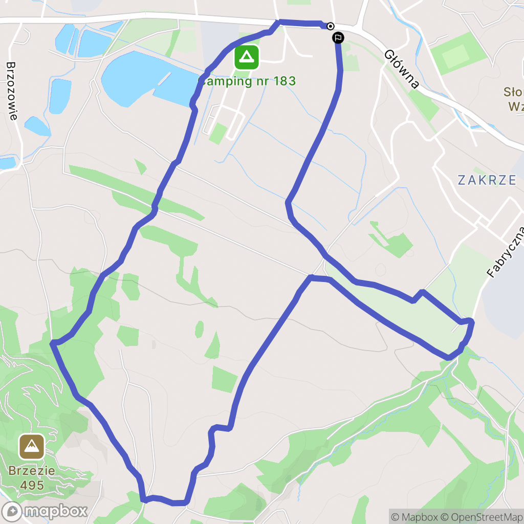 Kudowa-Zdrój: mapa trasy - Poland