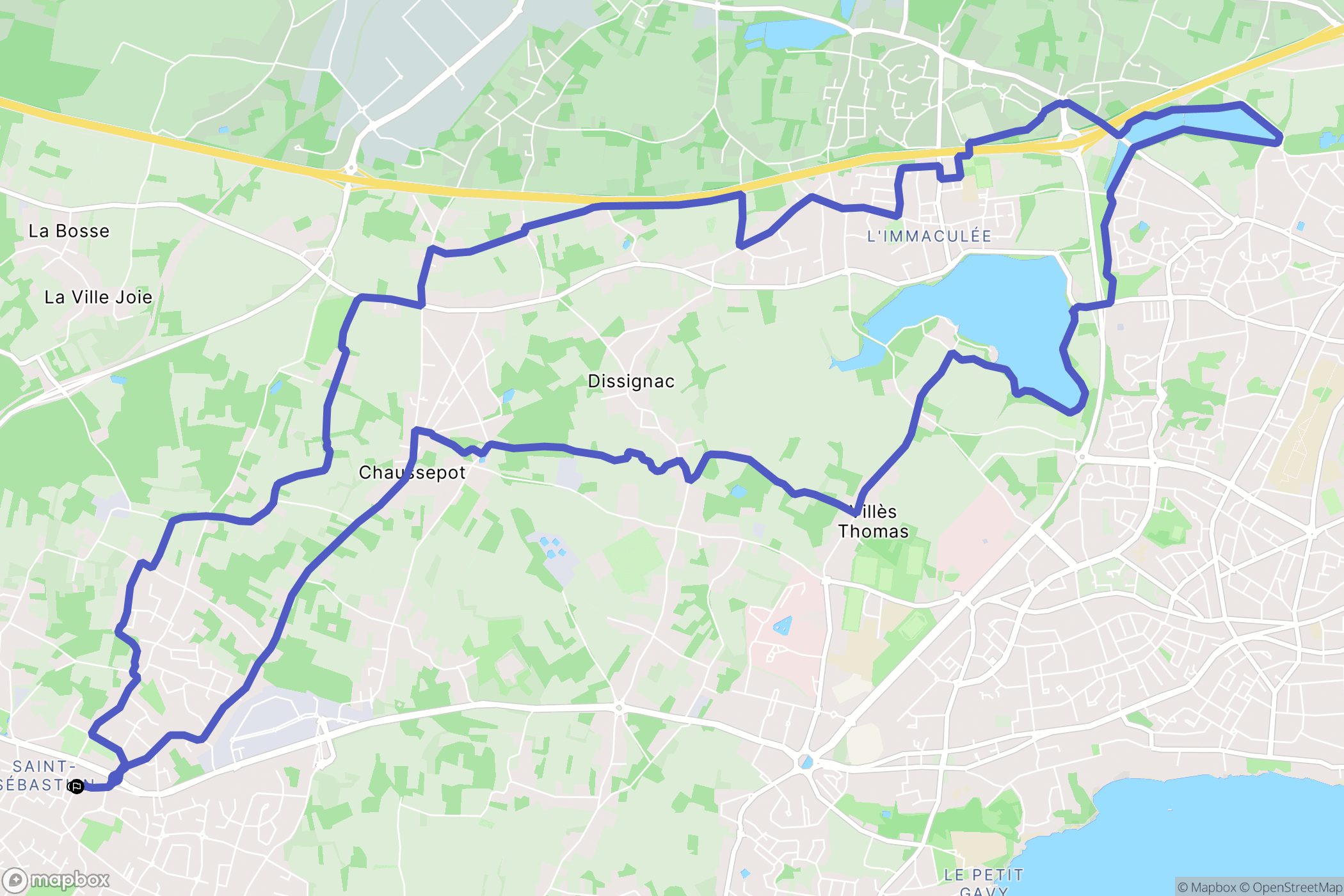 Pornichet : carte du parcours de randonnée - France
