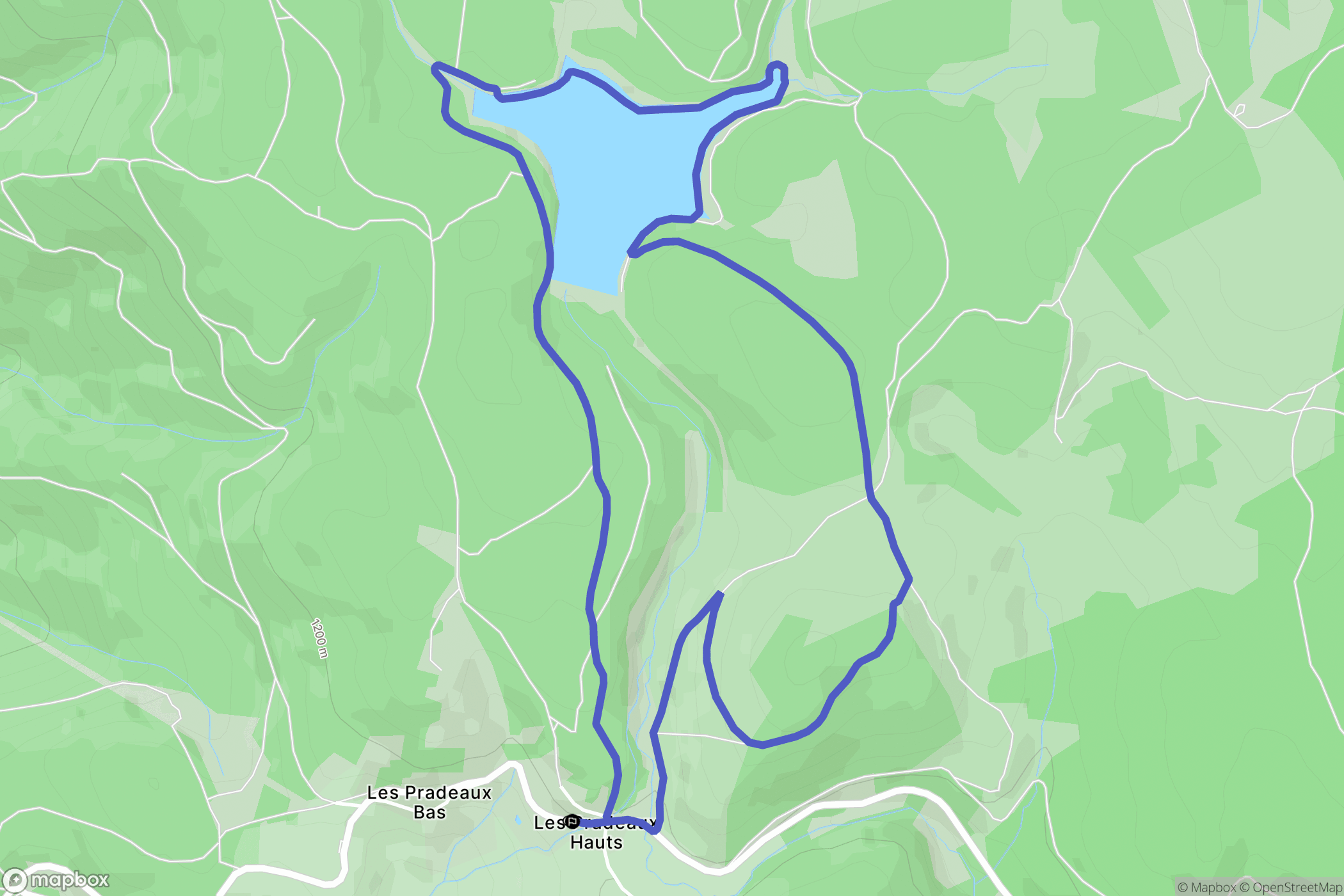 Grandrif : carte du parcours de randonnée - France