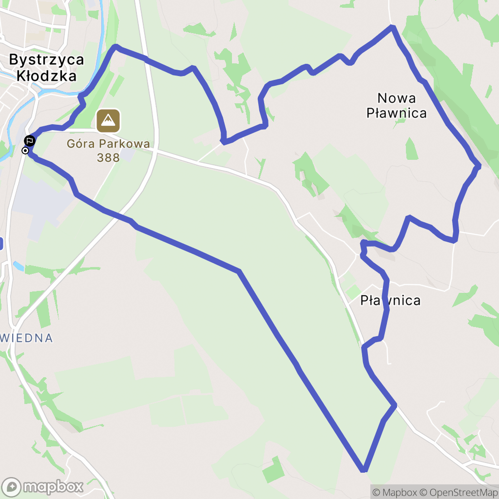 Bystrzyca Kłodzka: mapa trasy - Poland