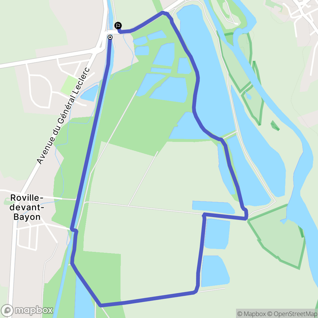 Roville-devant-Bayon : carte du parcours de randonnée - France