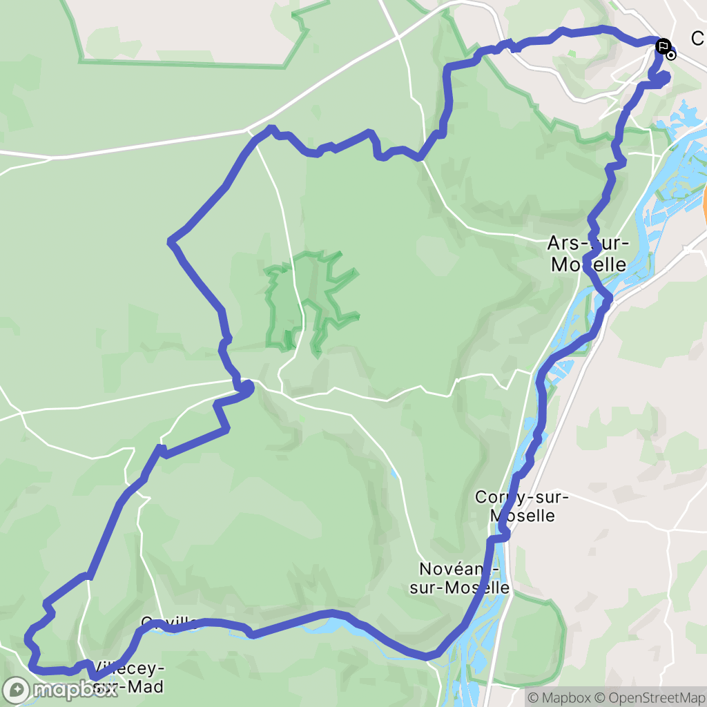 Sainte-Ruffine : carte du parcours de randonnée - France