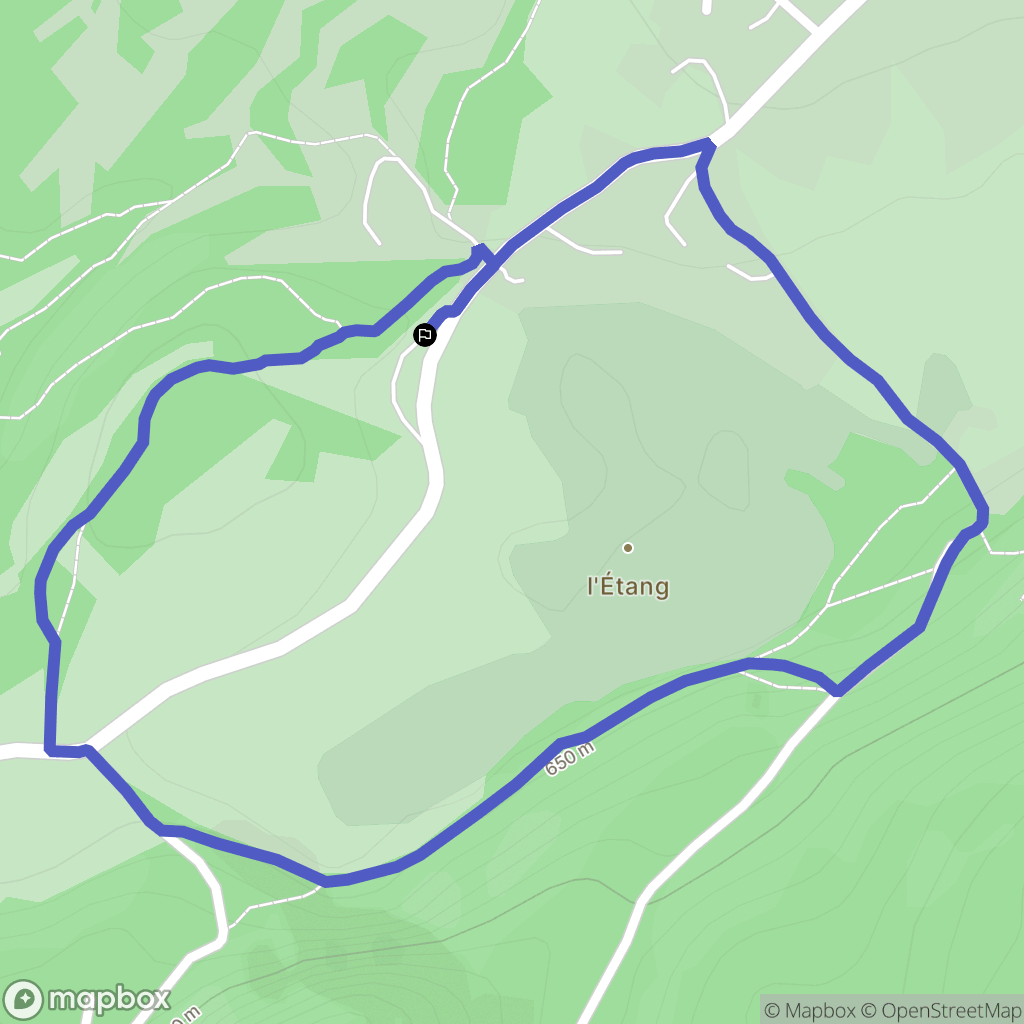 Crenans : carte du parcours de randonnée - France