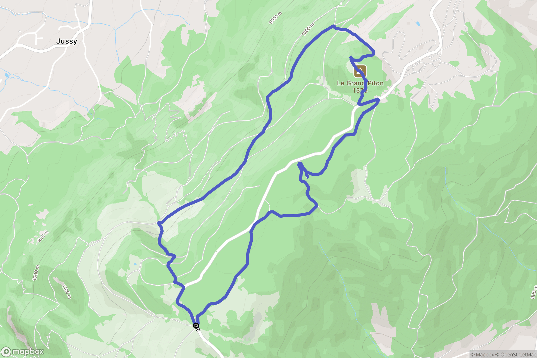 Vovray-en-Bornes : carte du parcours de randonnée - France
