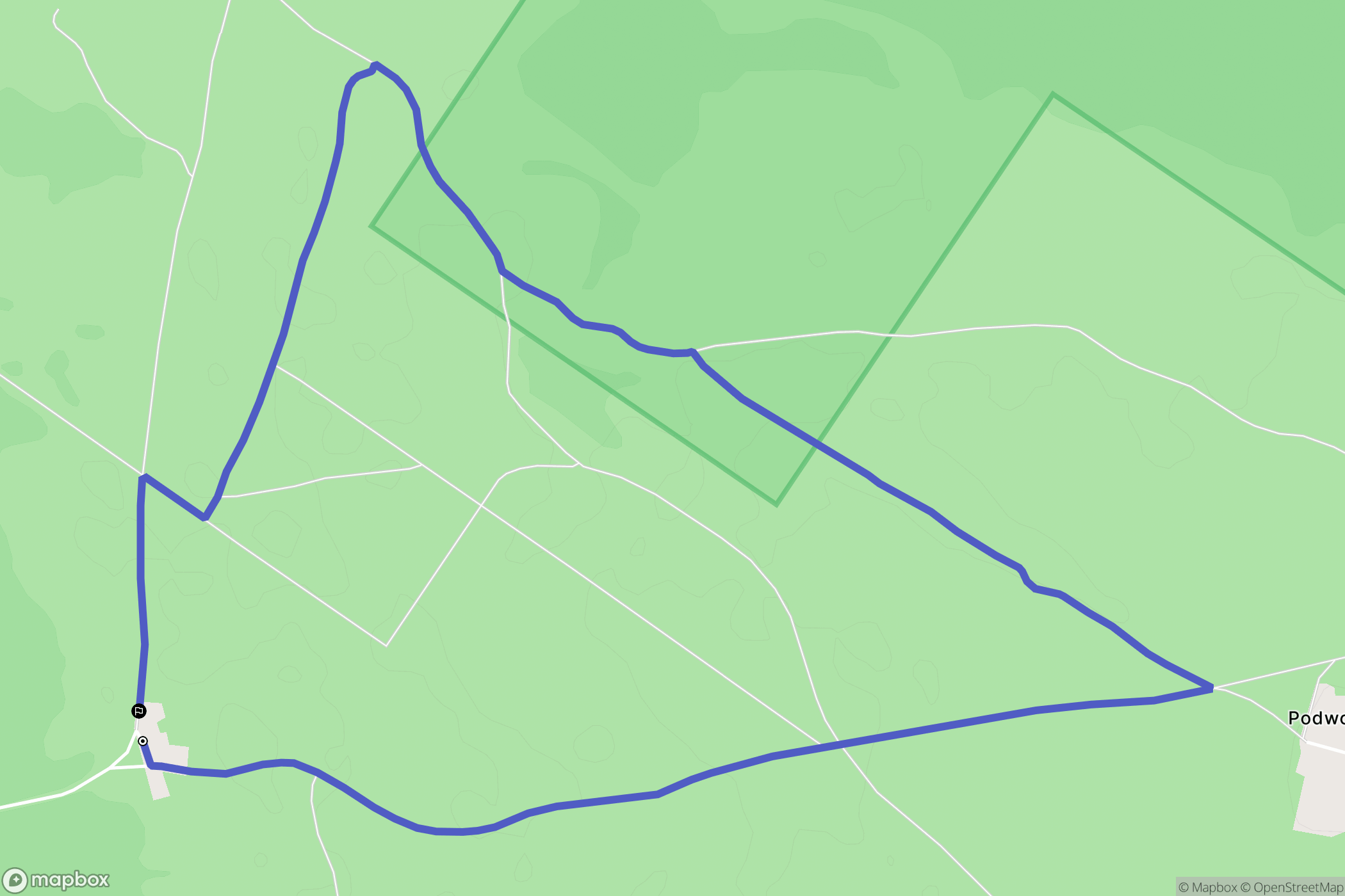 Wilkownia: mapa trasy - Poland