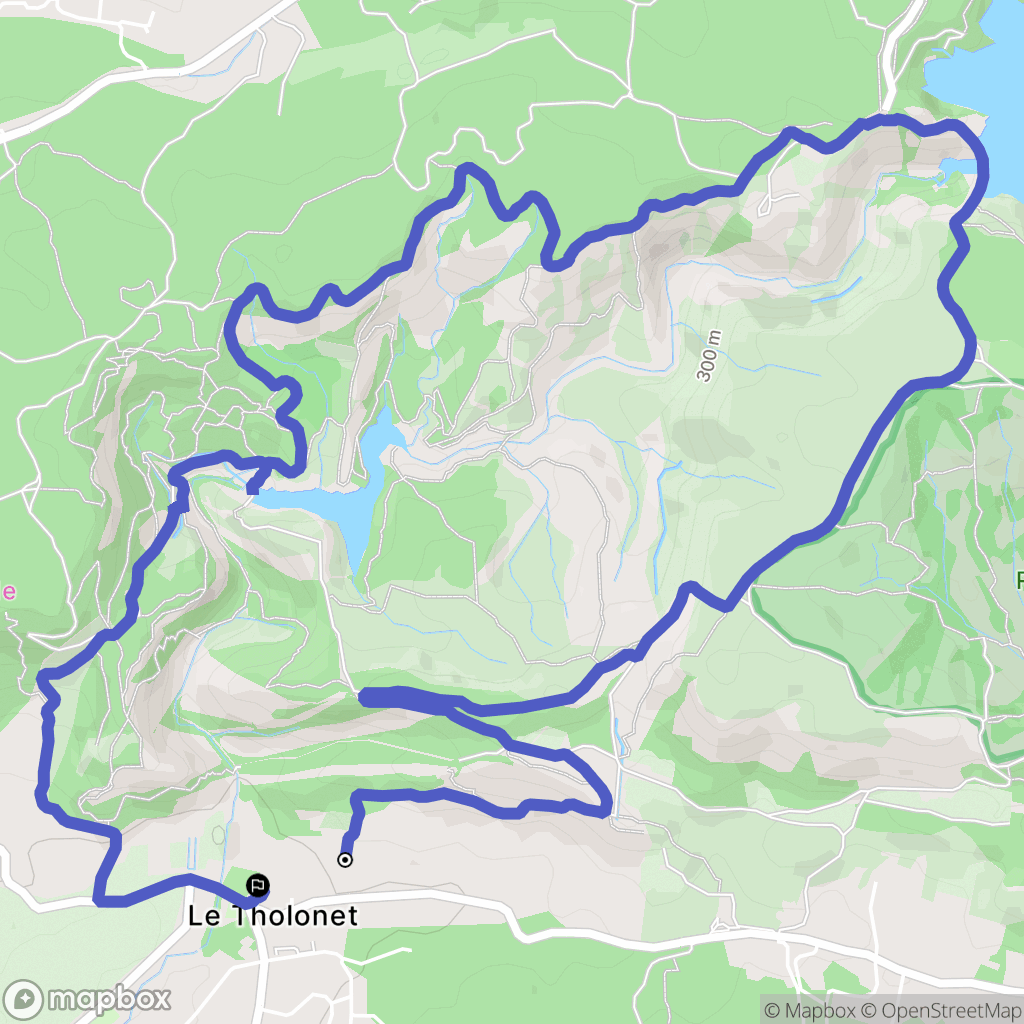 Le Tholonet : carte du parcours de randonnée - France