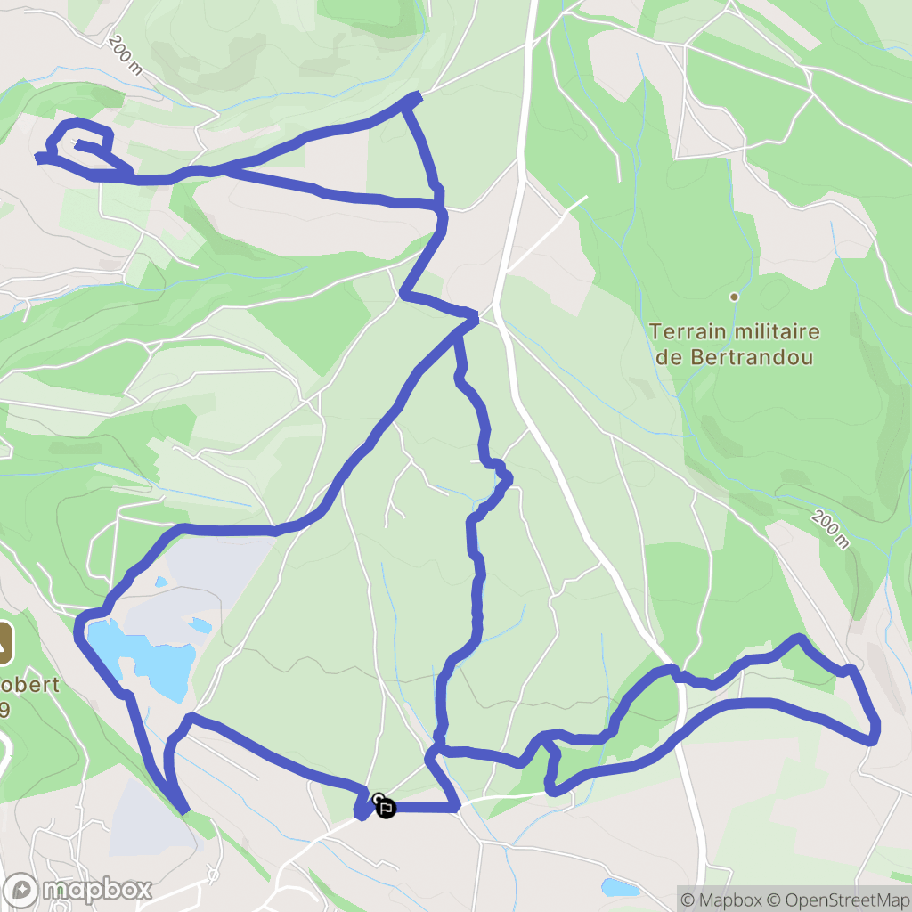 Moussoulens : carte du parcours de randonnée - France