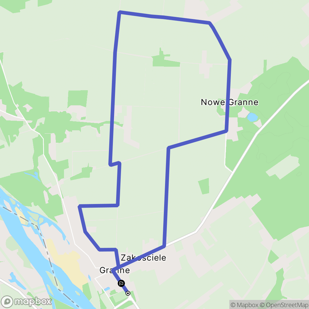 Granne: mapa trasy - Poland