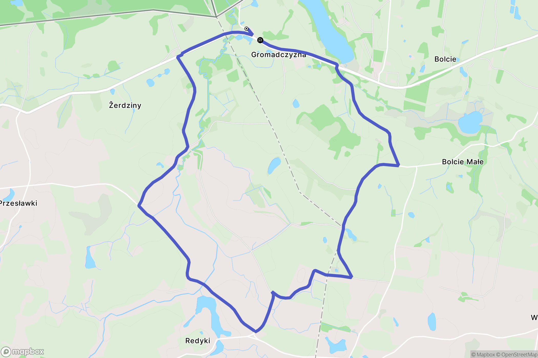 Bolcie: mapa trasy - Poland
