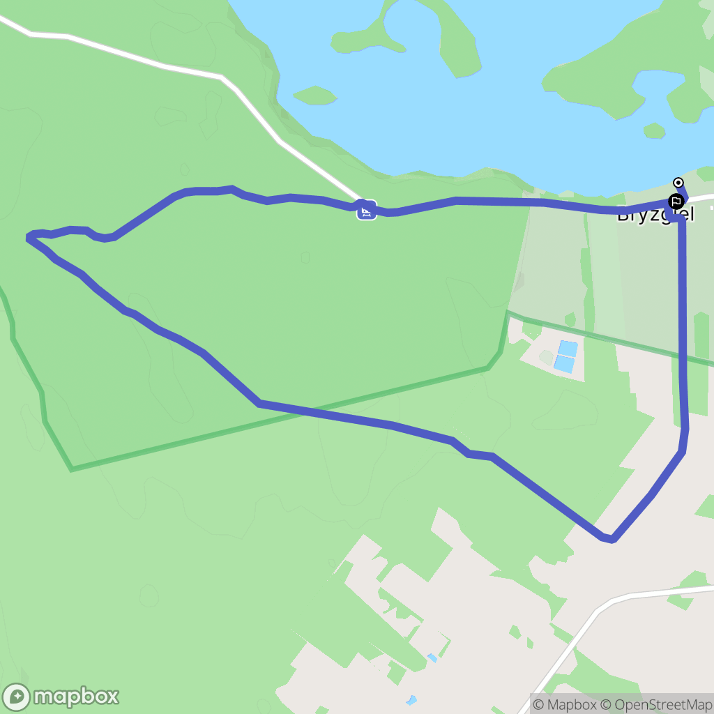 Bryzgiel: mapa trasy - Poland