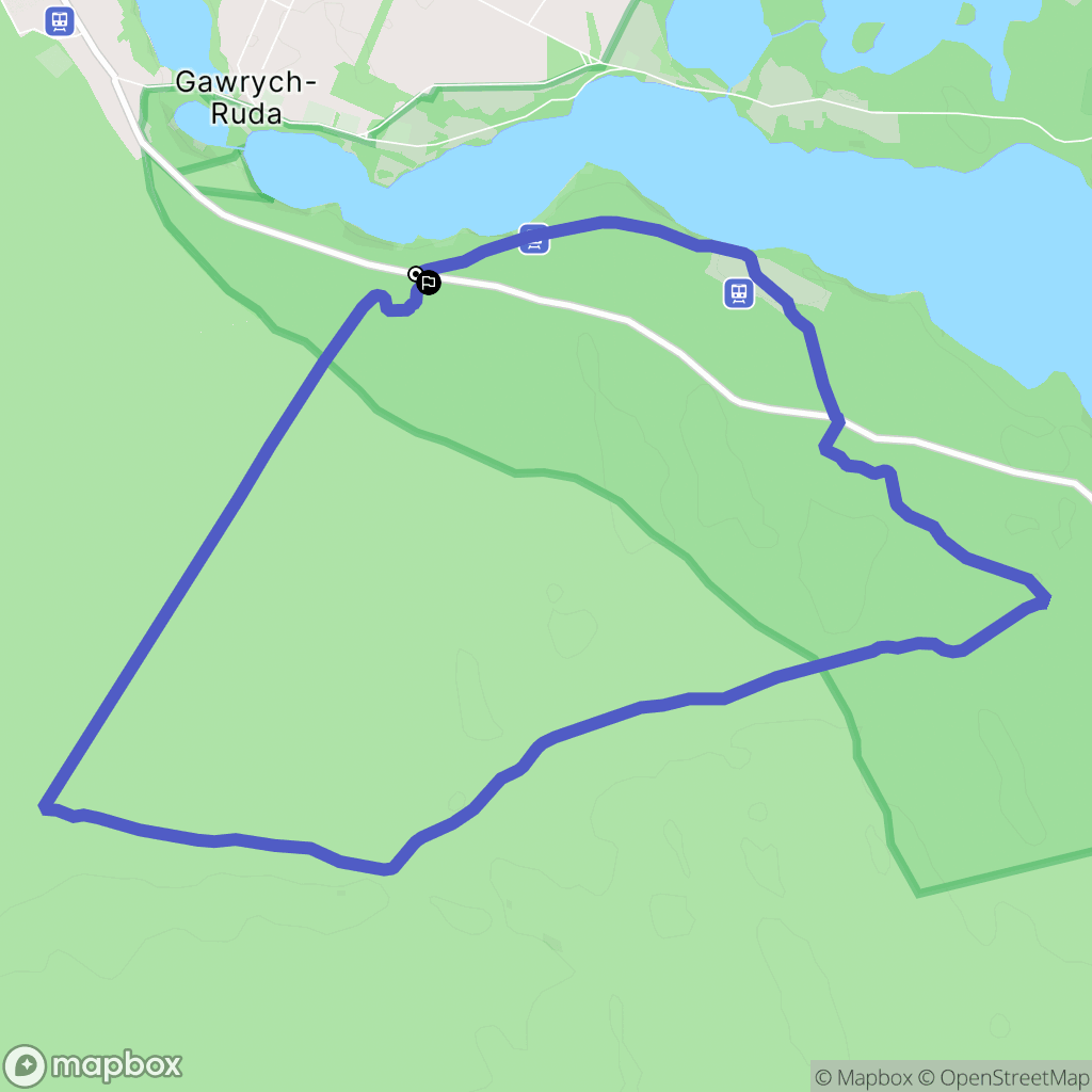 Wigry: mapa trasy - Poland