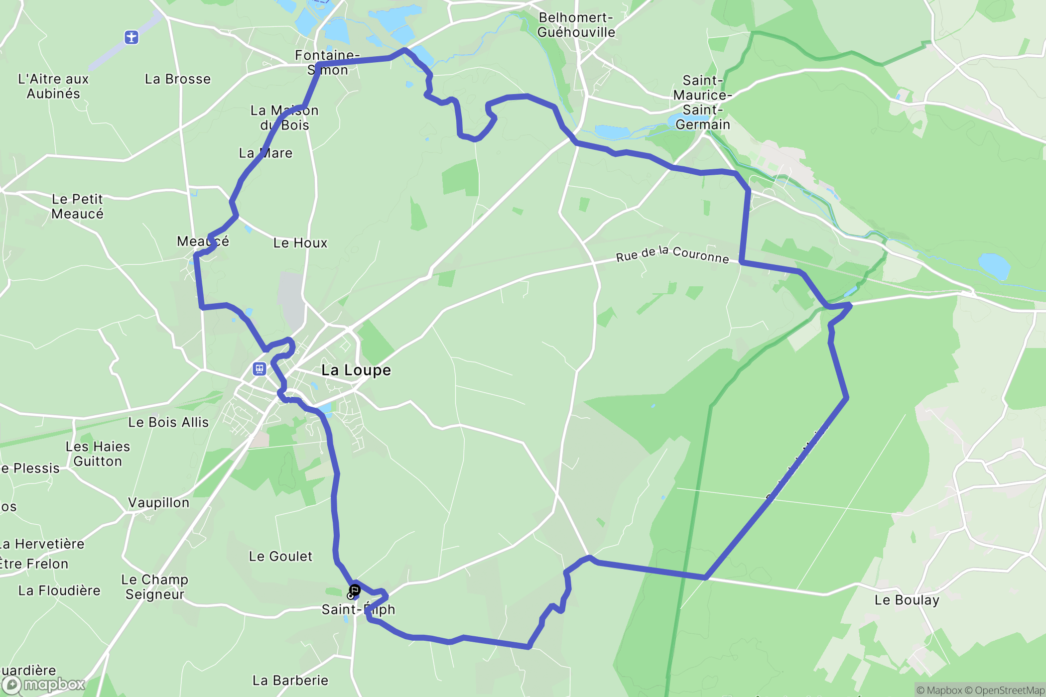 Saint-Éliph : carte du parcours de randonnée - France