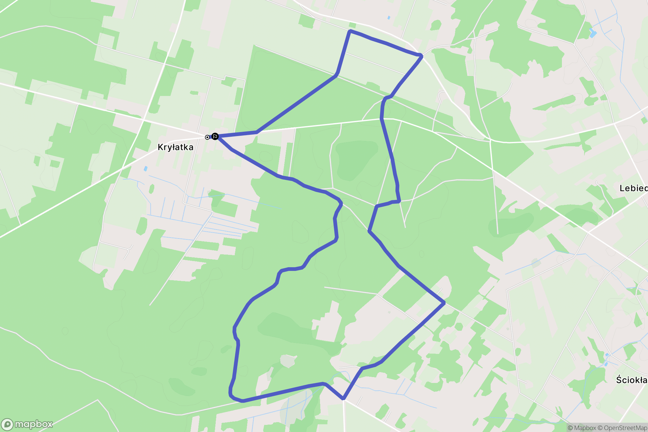 Kryłatka: mapa trasy - Poland